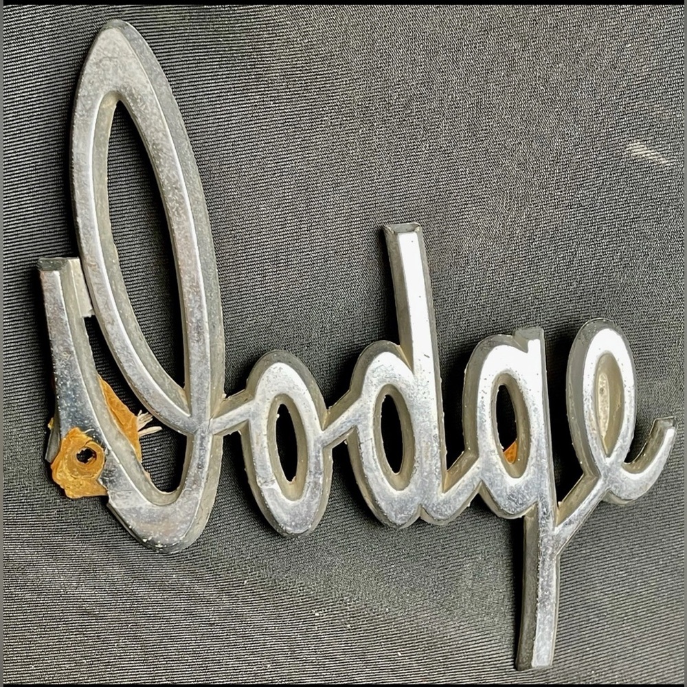 Vintage Dodge Metal Emblem 3.5" x 3" 68396-382992R3 Chrome Collectible Car Auto
